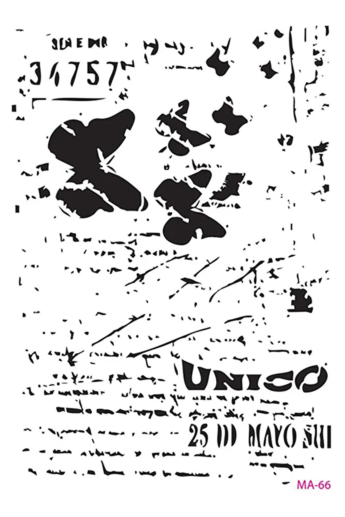 MA66 Kelebekler Stencil 21x29