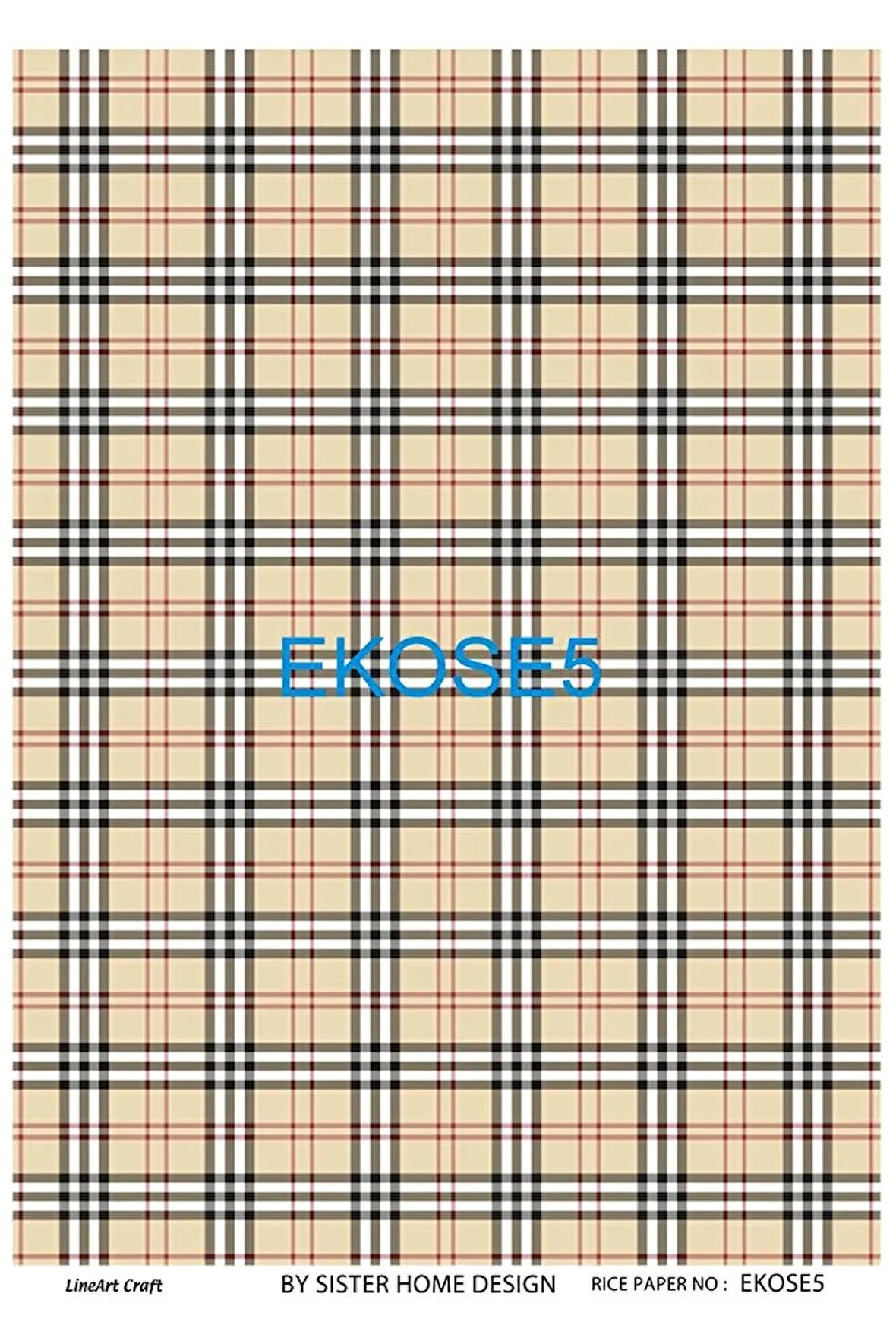 Ekose5 Ekose, Burbery Desen Pirinç Dekopaj 30x42