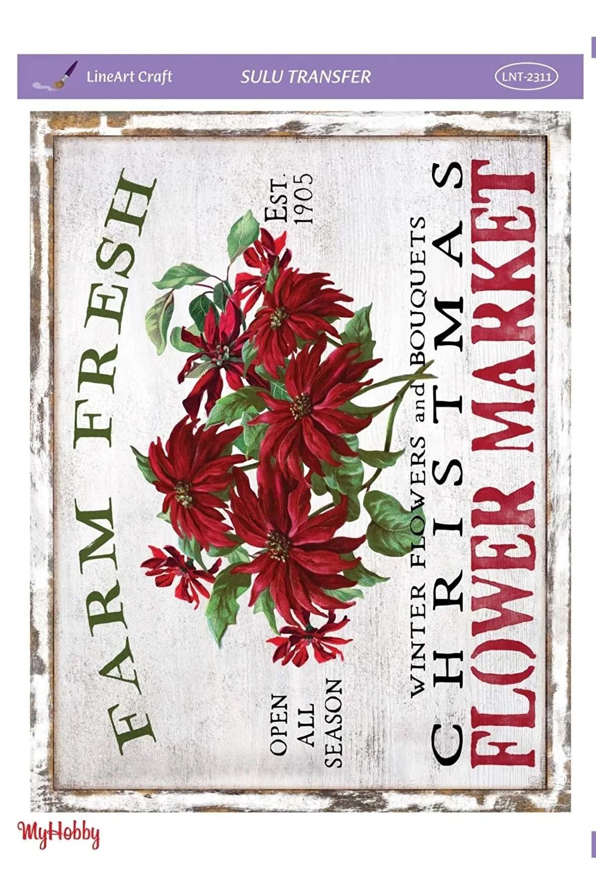 Lineart Yılbaşı Yeniyıl Serisi Sulu Transfer Lnt-2311 25x35