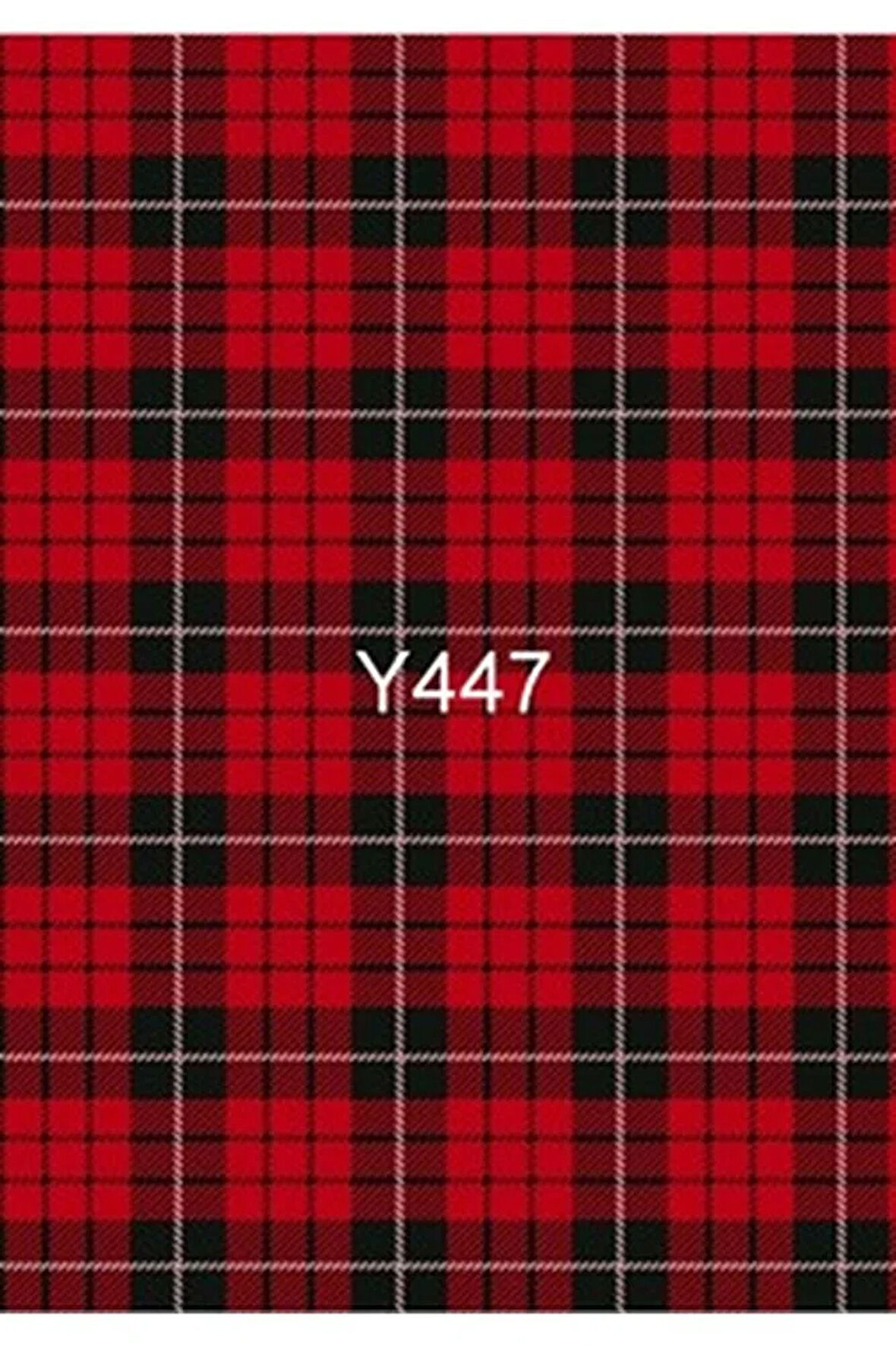 Y447 Kırmızı Siyah Ekose Desen Pirinç Dekopaj 30x42