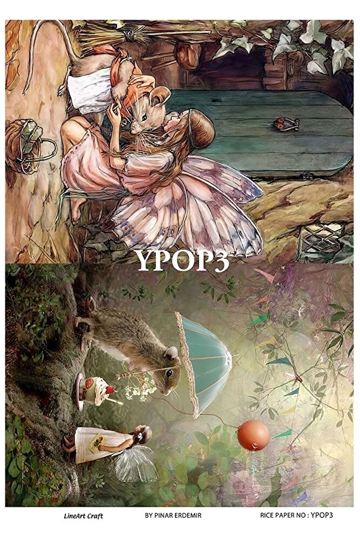 Op3 Peri, Sincap Desenli Kendinden Yapışkanlı Pirinç Dekopaj 29*42