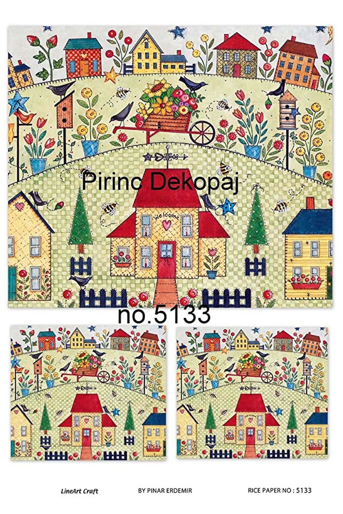 5133 Country, Kasaba Desen Pirinç Dekopaj 30x42