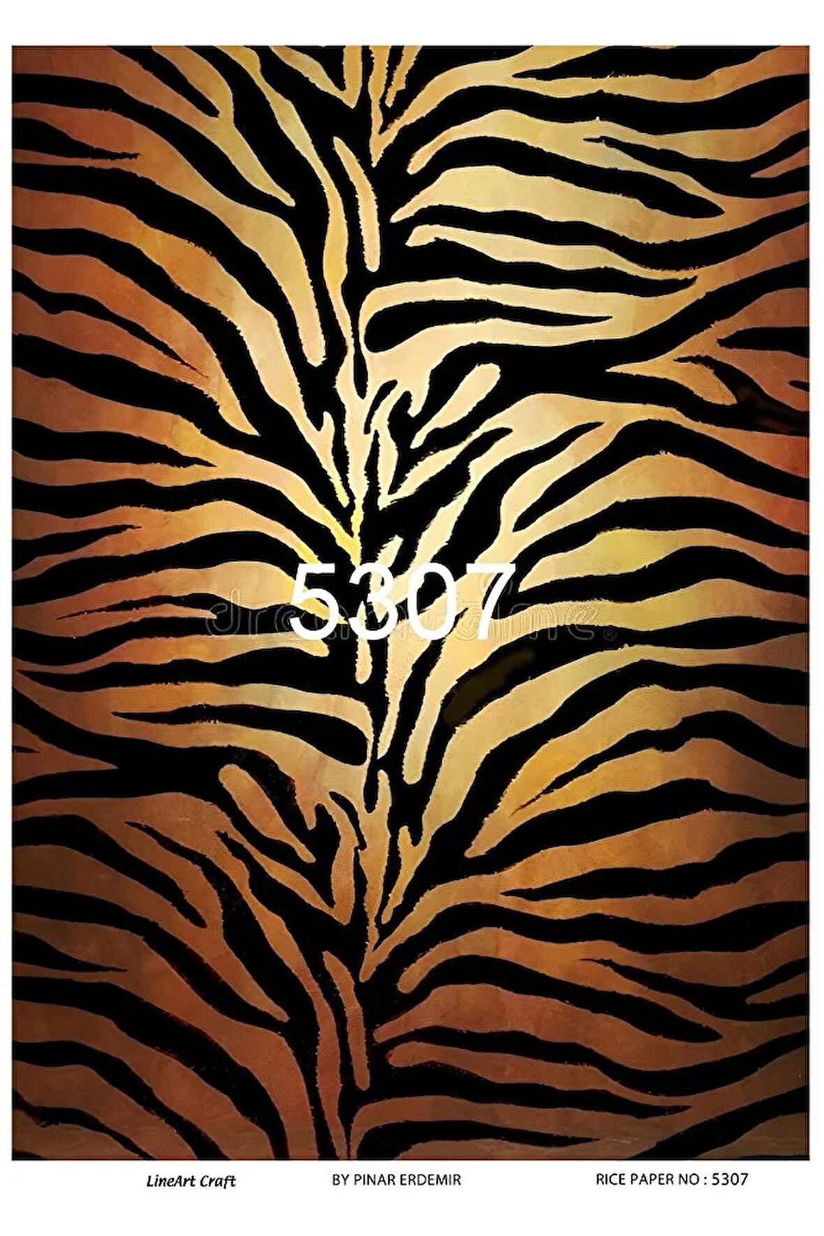 5307 Leopar Desen Pirinç Dekopaj 30x42