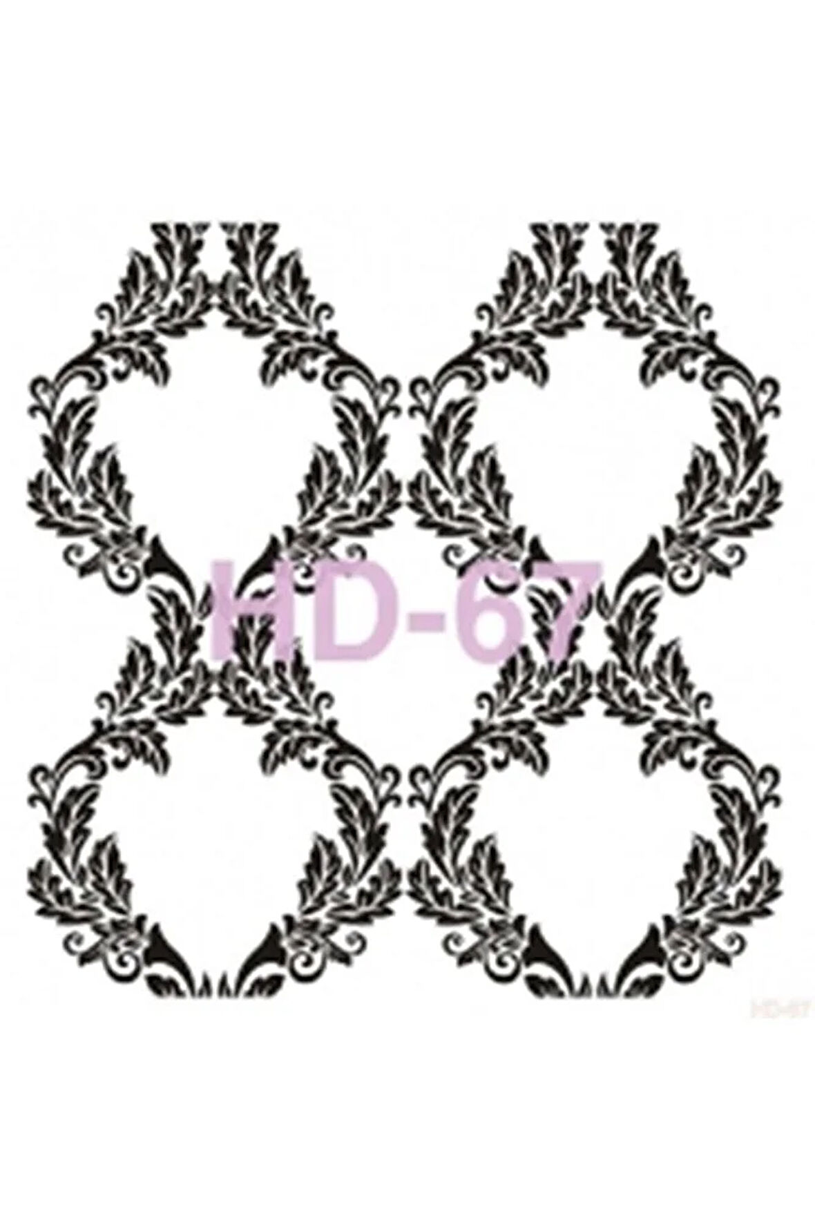 HD67 Damask Desen Stencil 45*45