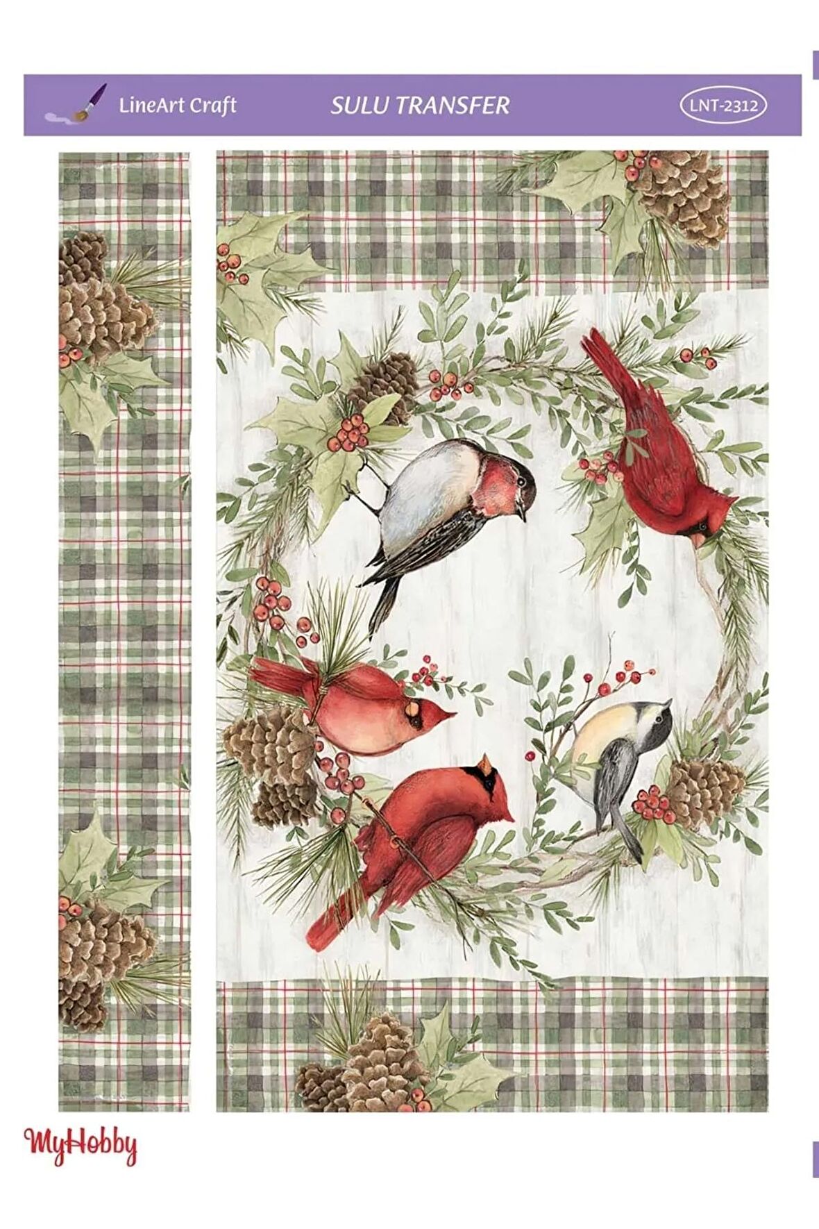 LineArt Yılbaşı Yeniyıl Serisi Sulu Transfer LNT-2312 25x35