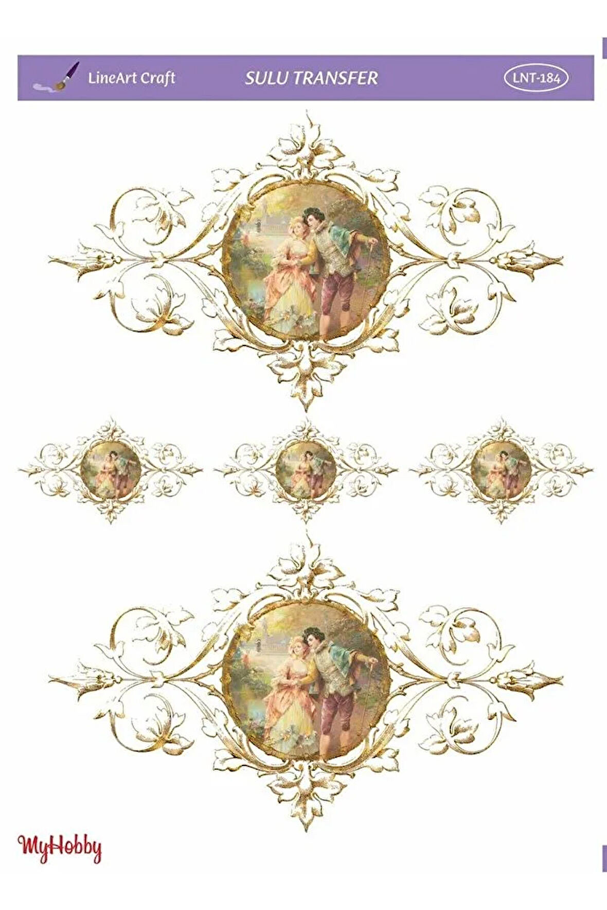 LineArt Klasik Desenli Sulu Transfer LNT-184 25x35
