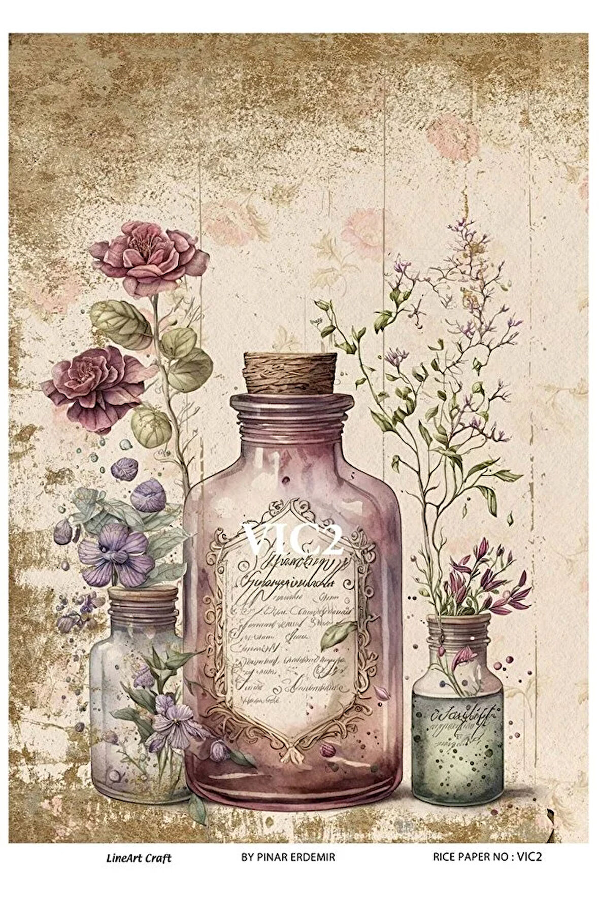 Victorian Serisi VIC2 Desenli Pirinç Dekopaj 30x42