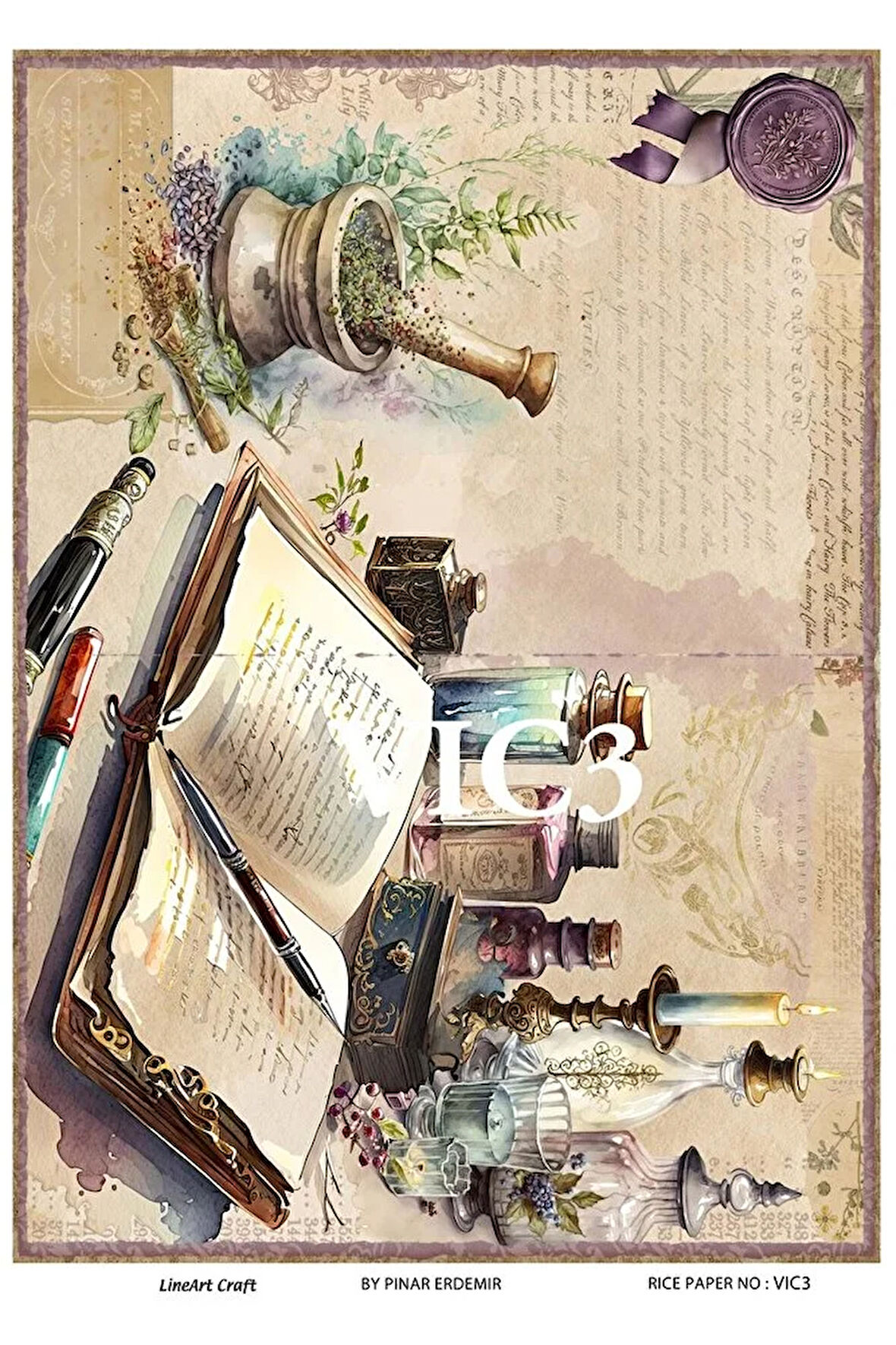 Victorian Serisi VIC3 Desenli Pirinç Dekopaj 30x42