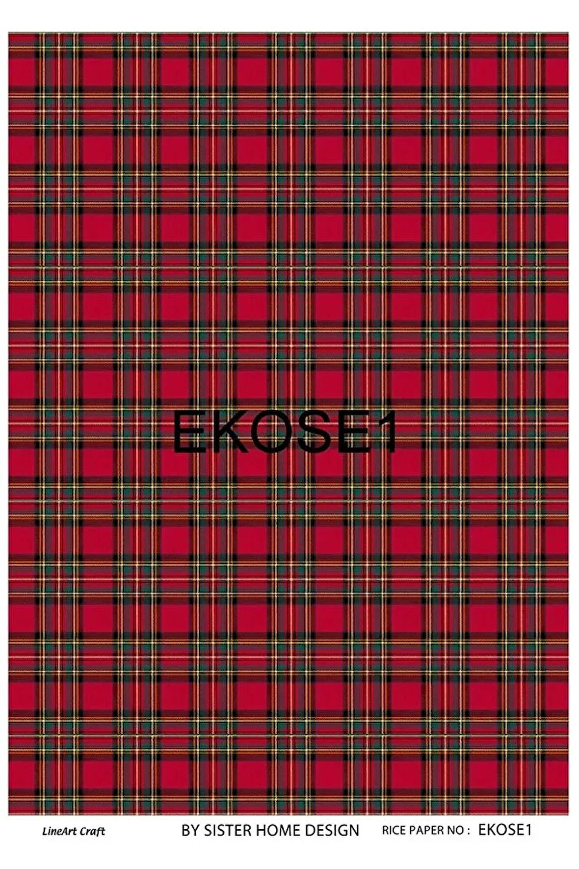 Ekose1 Ekose, Burbery Desen Pirinç Dekopaj 30x42