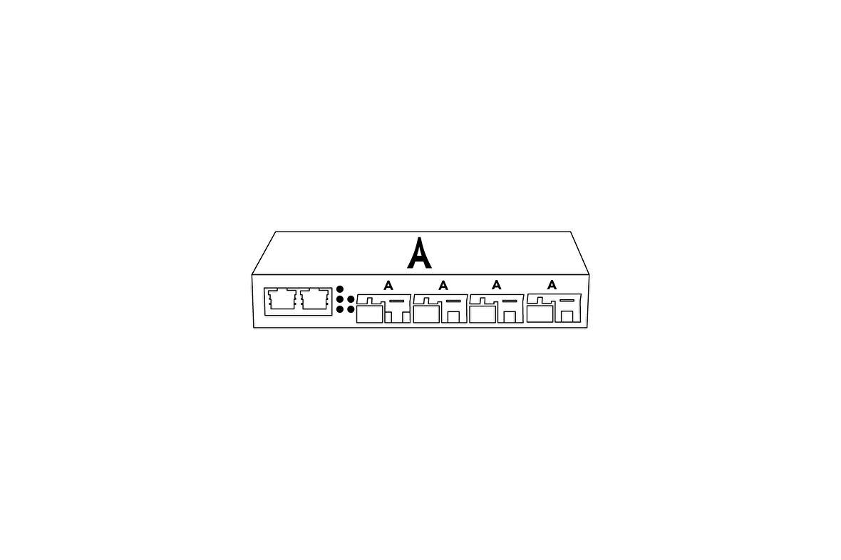 Fiber Optik 4 Port+2 Port RJ45 1000 Mbit Fiber Switch (A) 