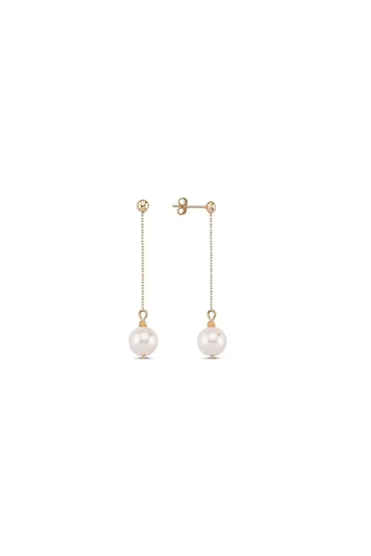 Doğal İnci Sallantılı Küpe