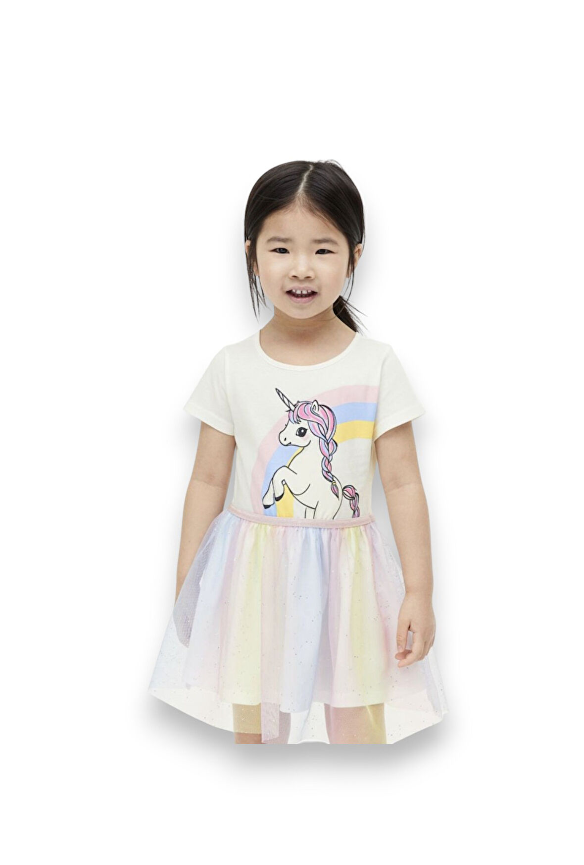 Unicorn Kız Çocuk Tüllü Elbise