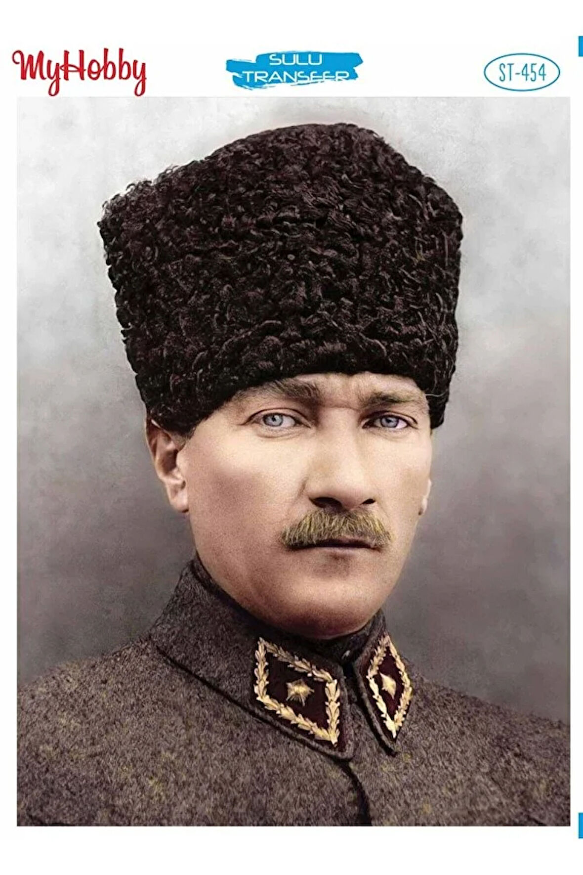 ST 454 Atatürk, Atam, Ulu Önder, Cumhuriyet Bayramı Sulu Transfer 25*35 cm