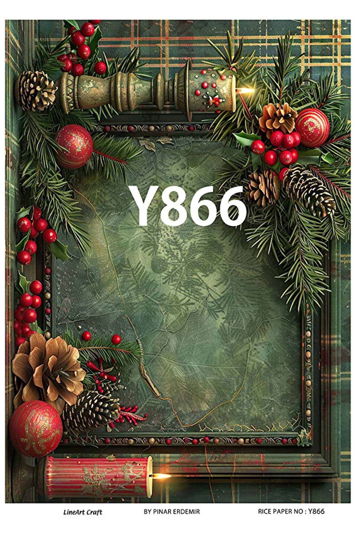 Yeniyıl Serisi Y866 Pirinç Dekopaj 30 * 42 cm