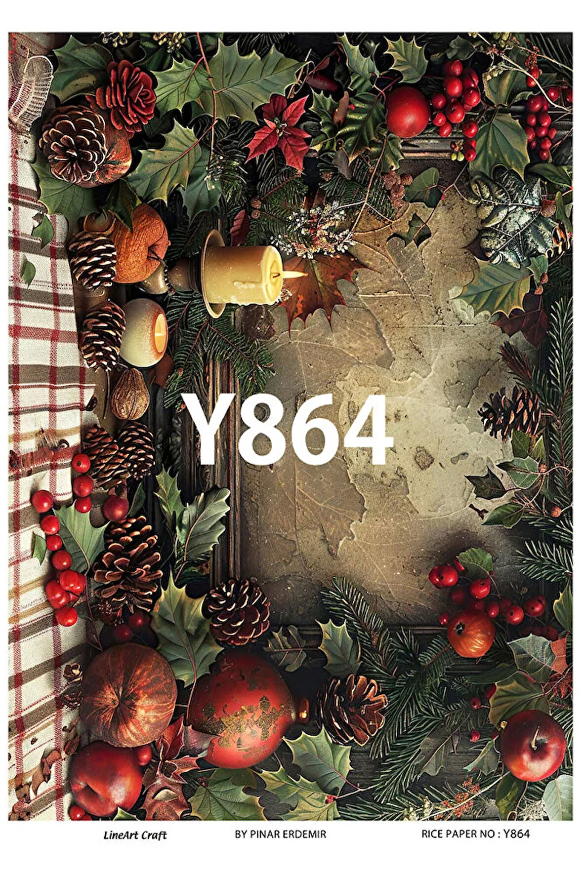 Yeniyıl Serisi Y864 Pirinç Dekopaj 30 * 42 cm