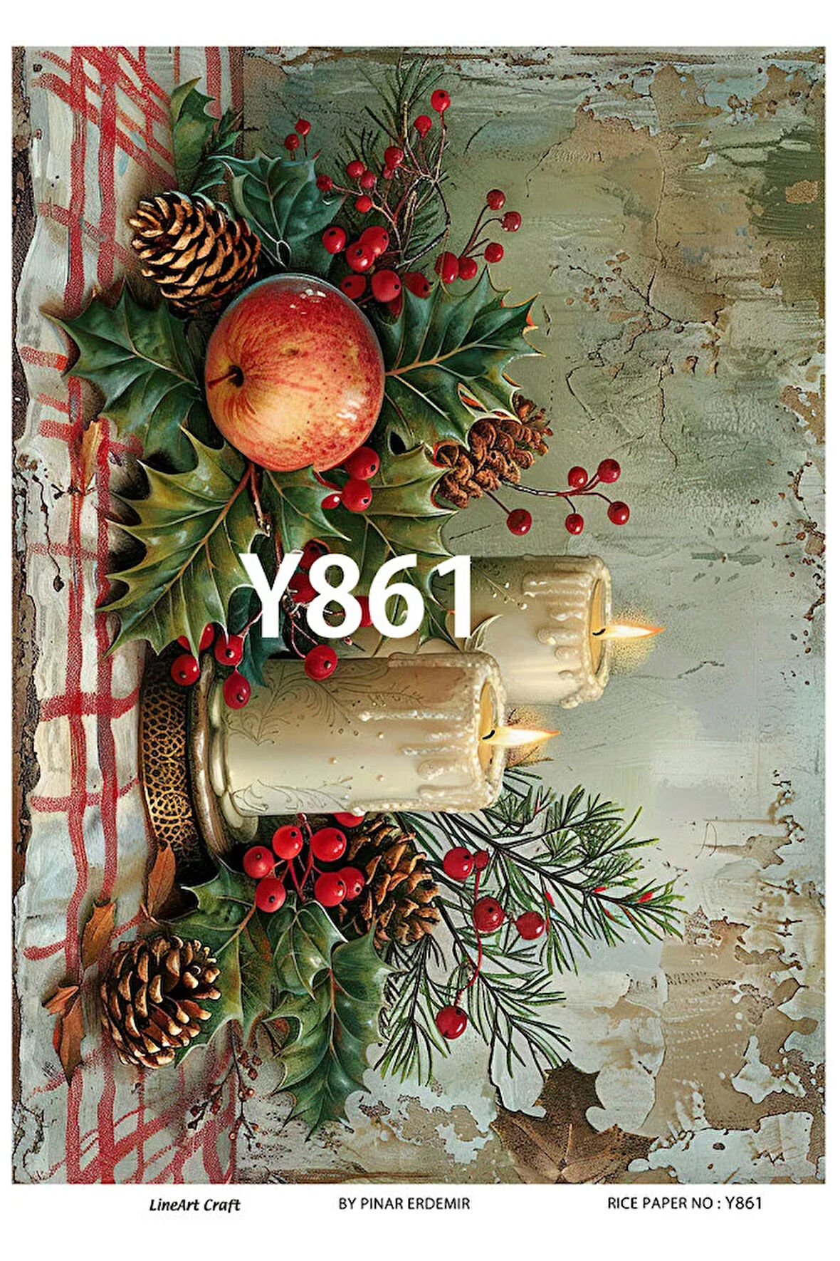 Yeniyıl Serisi Y861 Pirinç Dekopaj 30 * 42 cm