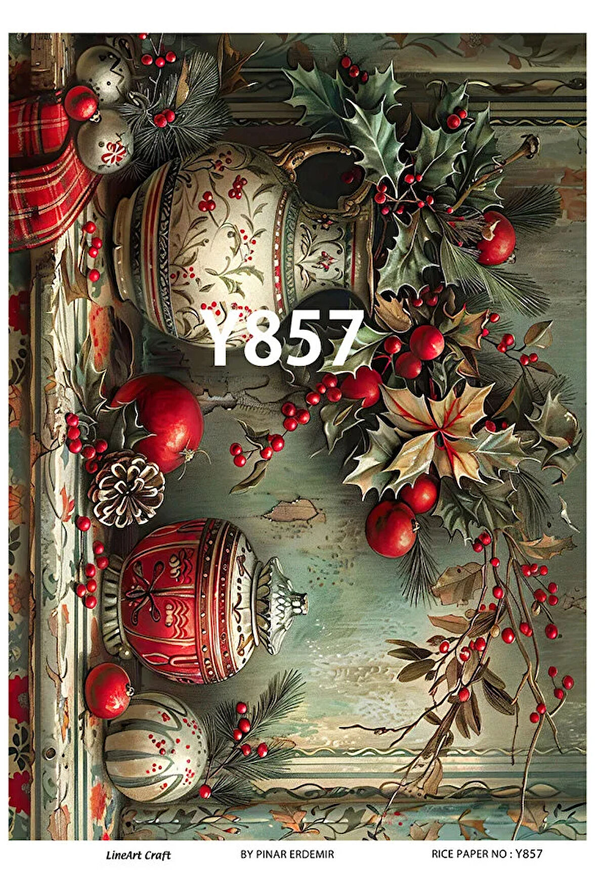 Yeniyıl Serisi Y857 Pirinç Dekopaj 30 * 42 cm