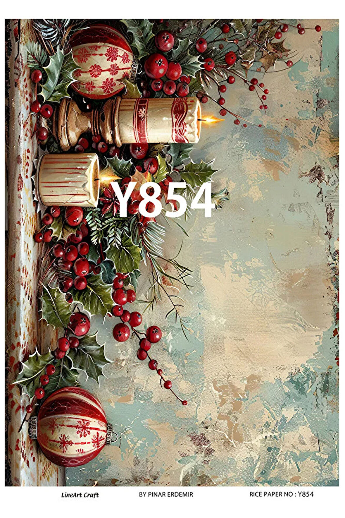 Yeniyıl Serisi Y854 Pirinç Dekopaj 30 * 42 cm