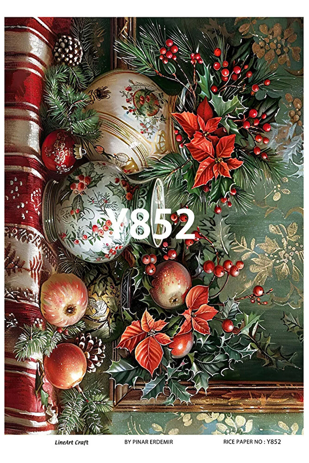 Yeniyıl Serisi Y852 Pirinç Dekopaj 30 * 42 cm