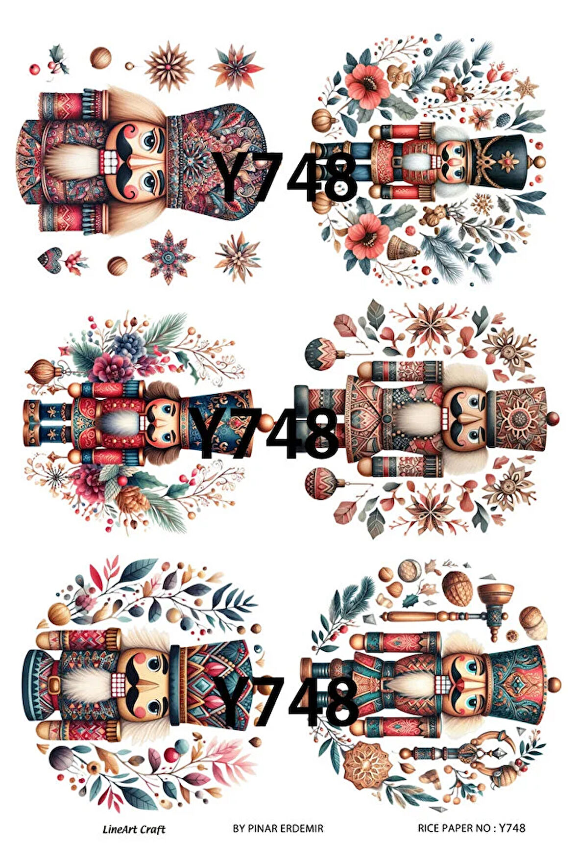 Yeniyıl Serisi Y748 Pirinç Dekopaj 30 * 42 cm