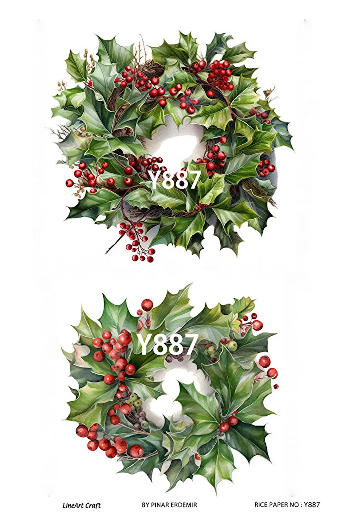 Yeniyıl Serisi Y887 Pirinç Dekopaj 30 * 42 cm