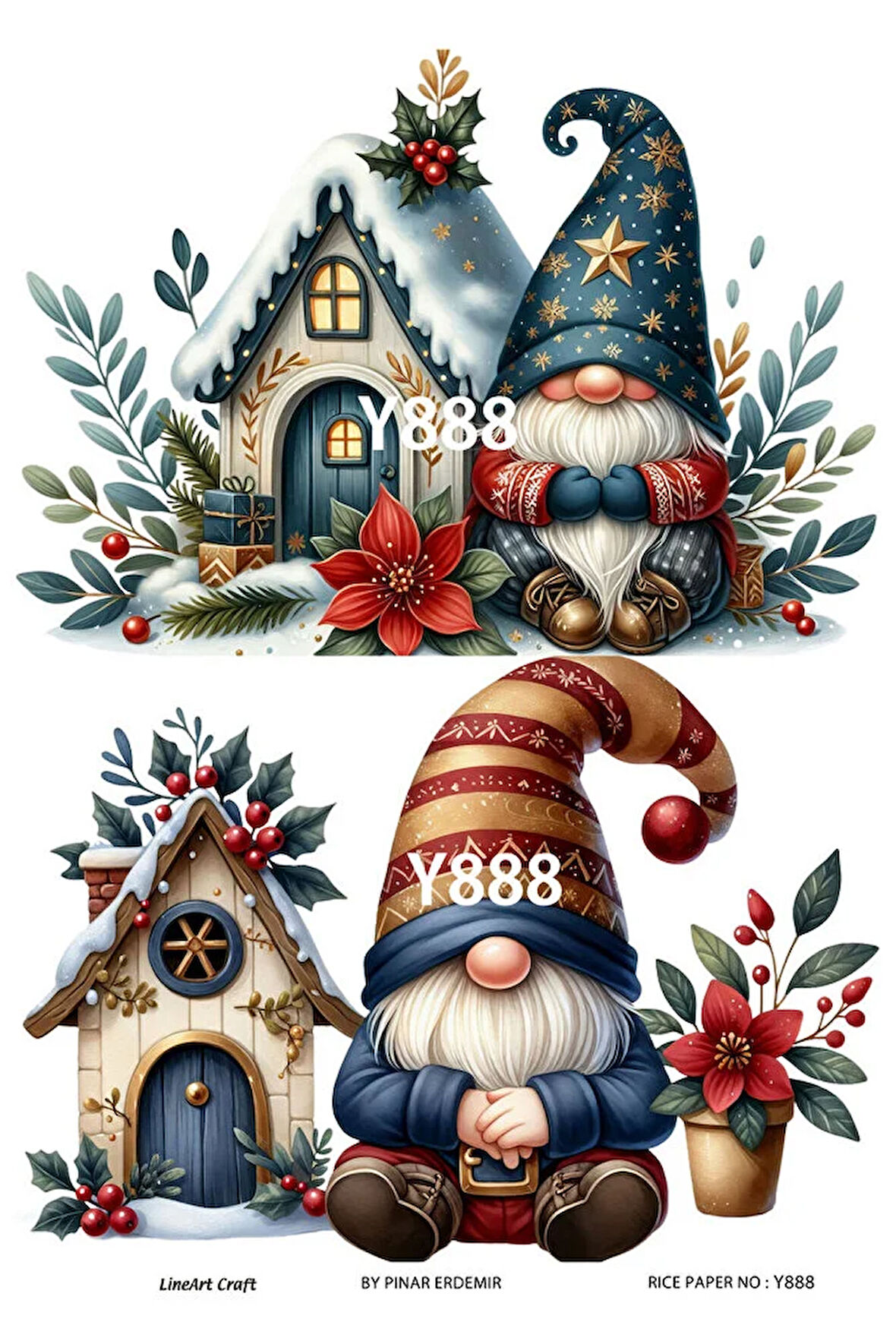 Yeniyıl Serisi Y888 Pirinç Dekopaj 30 * 42 cm