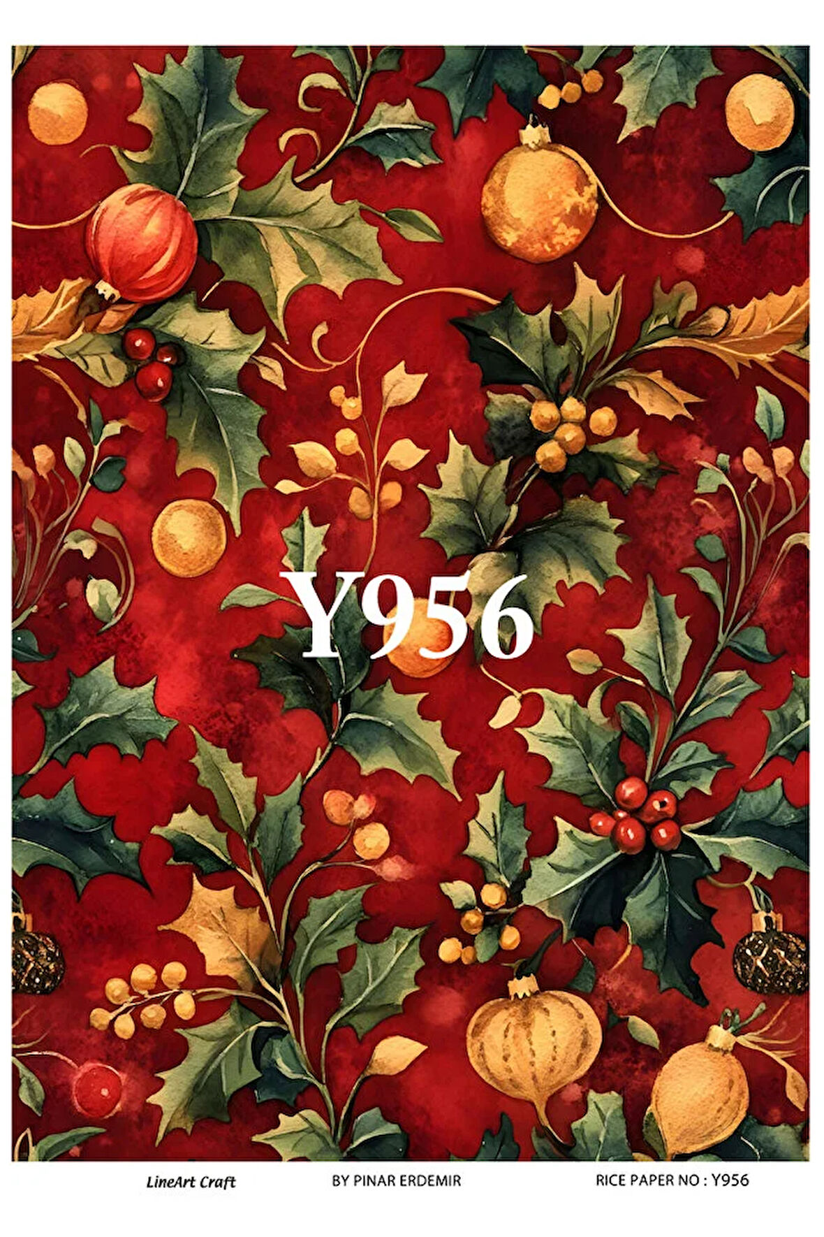 Y956 Yeniyıl Serisi 29*42 cm Pirinç Dekopaj