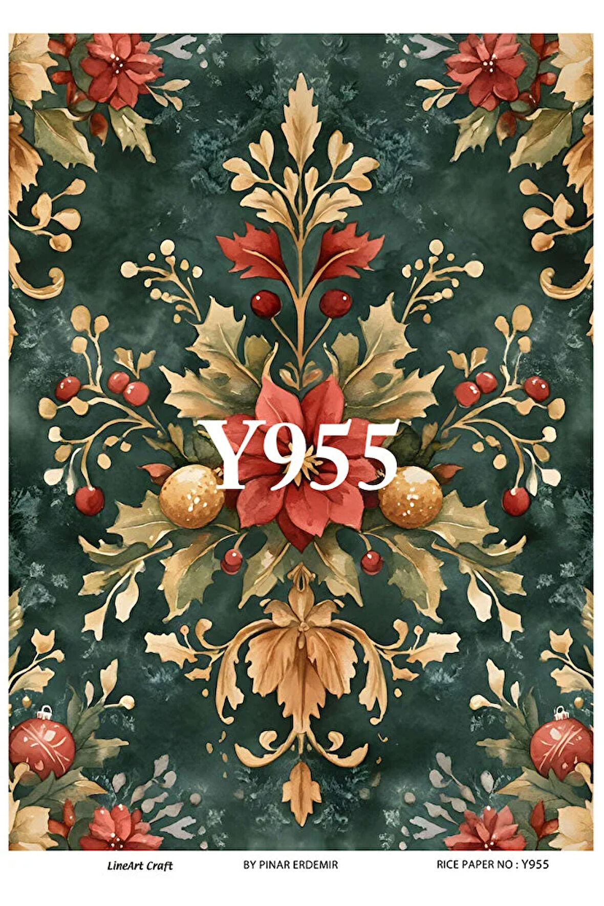 Y955 Yeniyıl Serisi 29*42 cm Pirinç Dekopaj