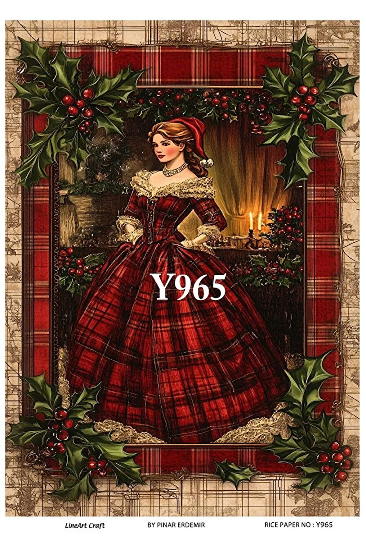 Y965 Yeniyıl Serisi Pirinç Dekopaj 30*42 cm