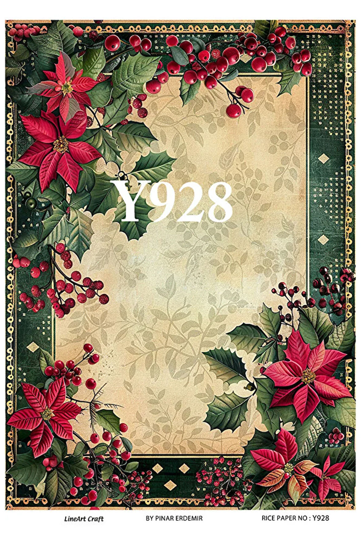 Y928 Yeniyıl Serisi 29*42 cm Pirinç Dekopaj