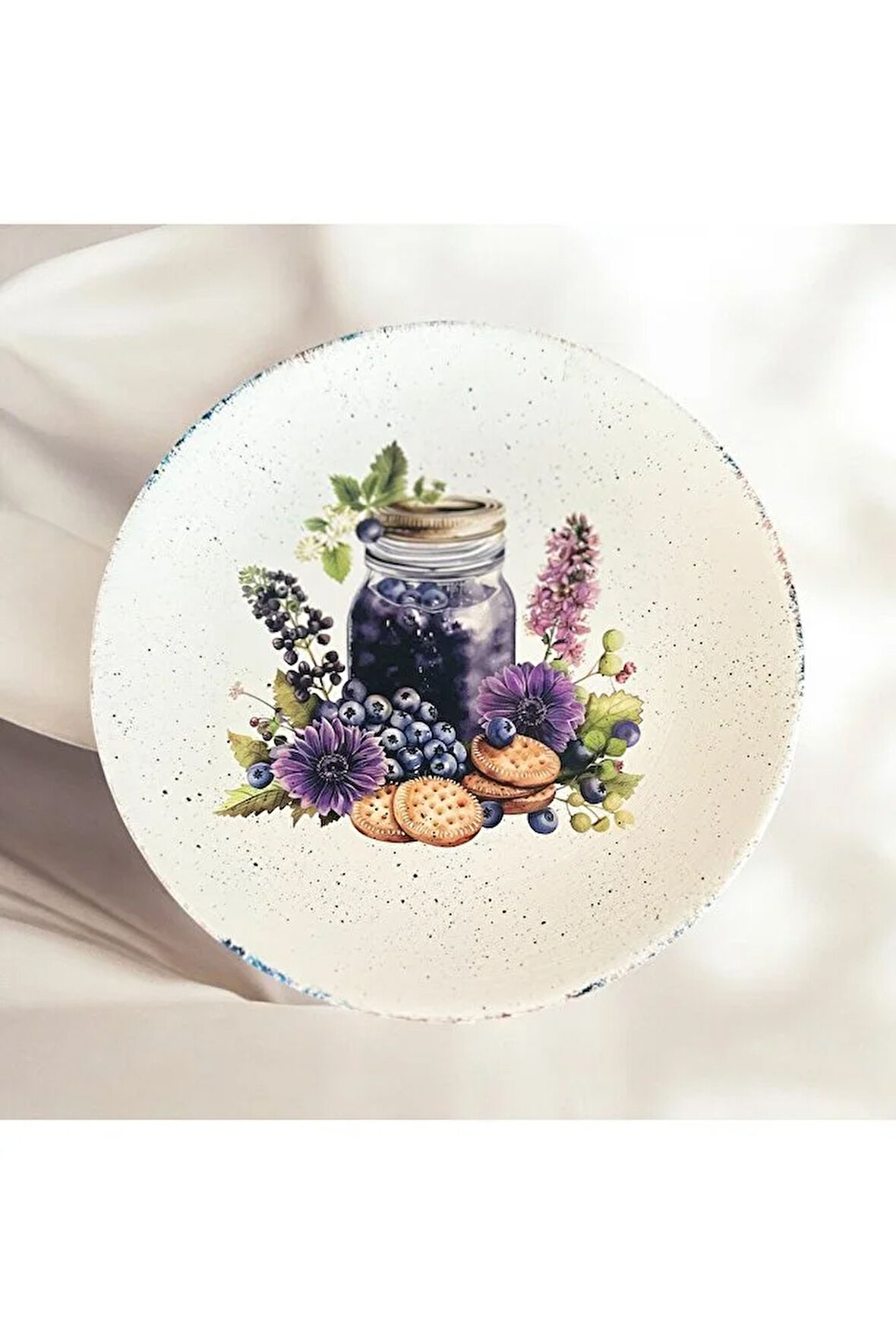 Yabanmersini, Blueberry, 18 cm Duvar Tabağı, Dekorasyon, Mutfak, Balkon