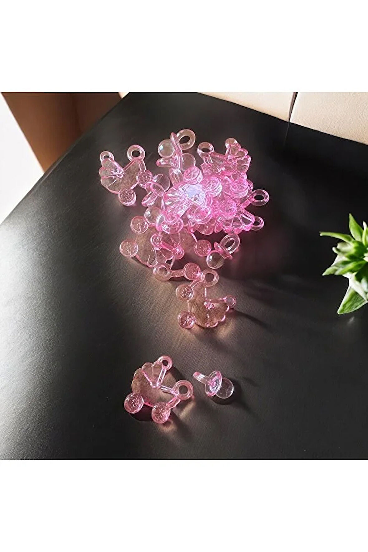 10'lu Akrilik, Pembe, Bebek Arabası ve Emzik, Hediyelik
