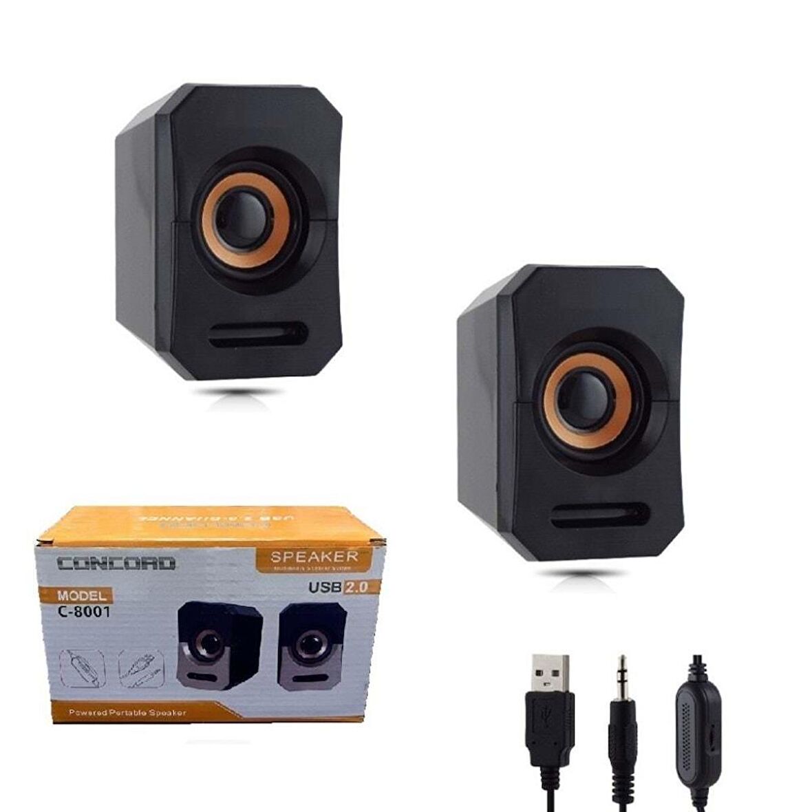 Concord C-8001 Yüksek Ses Usb 2.0 PC 1+1 Hoparlör