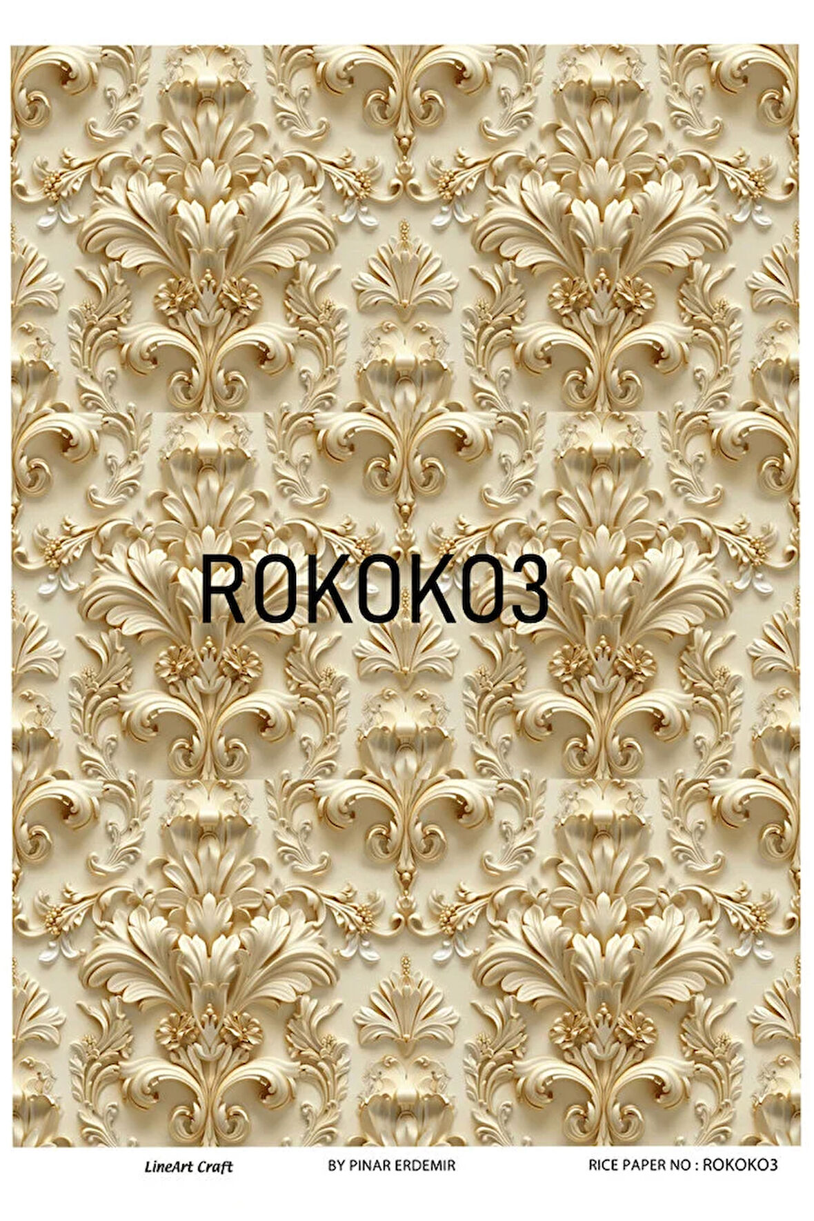 Rokoko Serisi ROKOKO3 Pirinç Dekopaj 30*42 cm