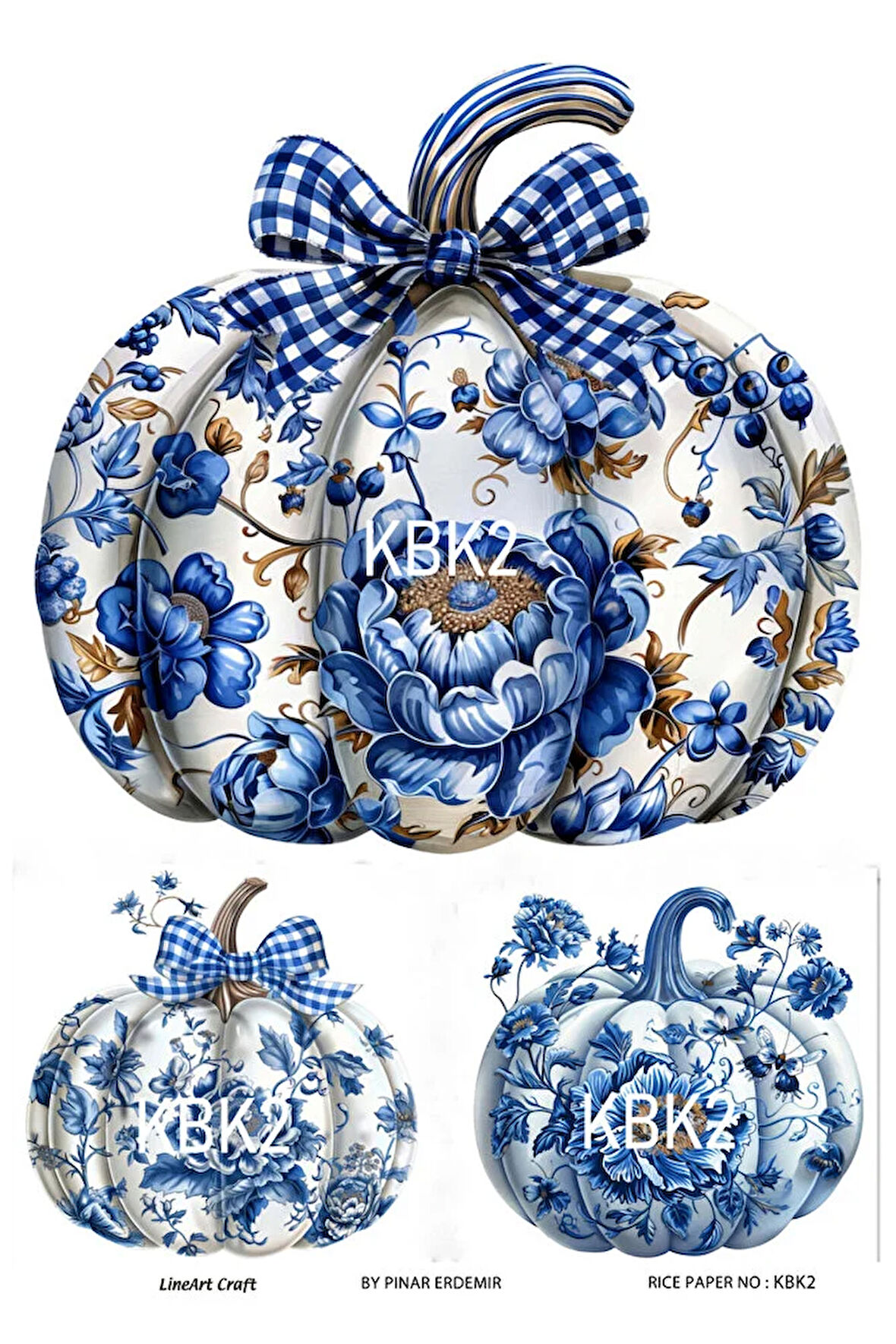 Kabak Serisi Halloween, Kabak, Pumpkin KBK2 Pirinç Dekopaj 30*42 cm