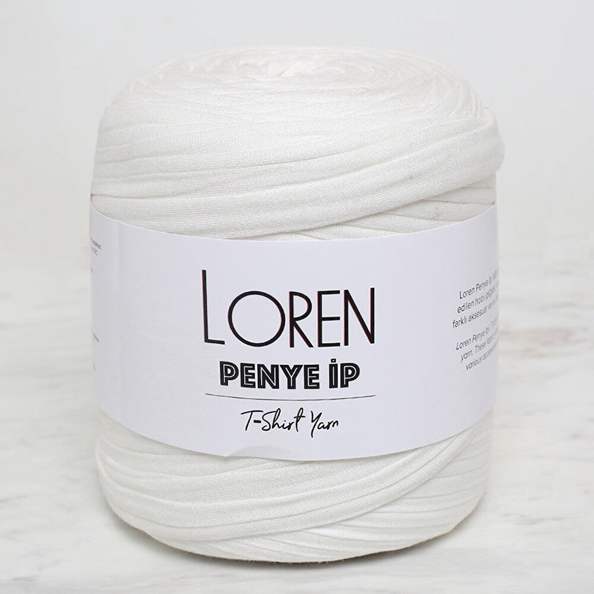 Sylar Loren Penye Kumaş El Örgü İpi Açık Krem - 43 - 33472