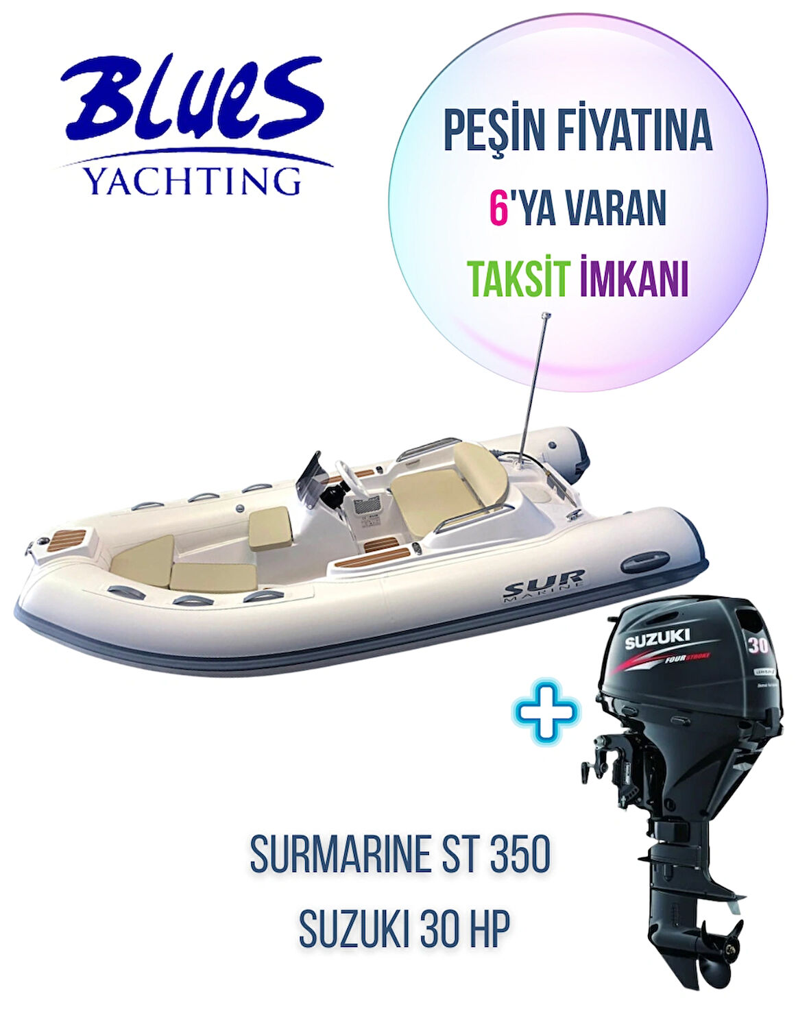 SURMARINE ST 350 PRESTIGE + SUZUKI 30 HP MOTOR