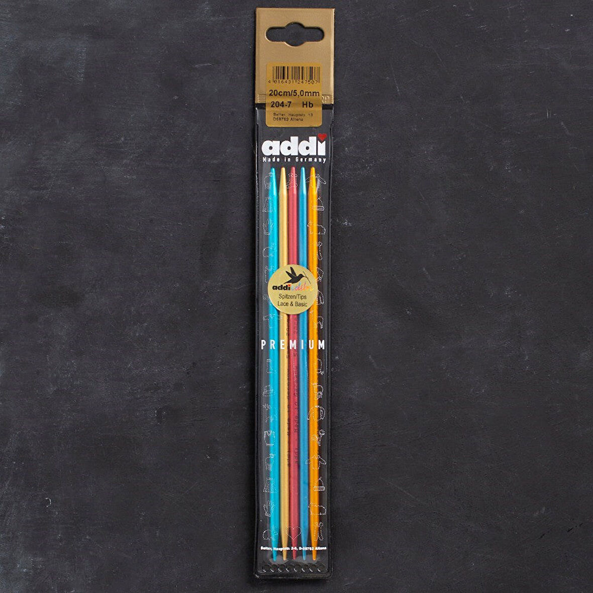Addi Colibri 5mm 20cm Renkli Çorap Şişi - 204-7