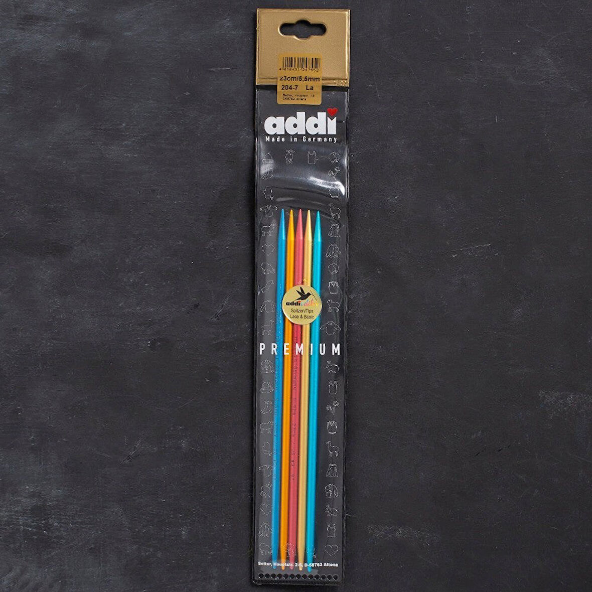 Addi Colibri 5,5mm 23cm Renkli Çorap Şişi - 204-7