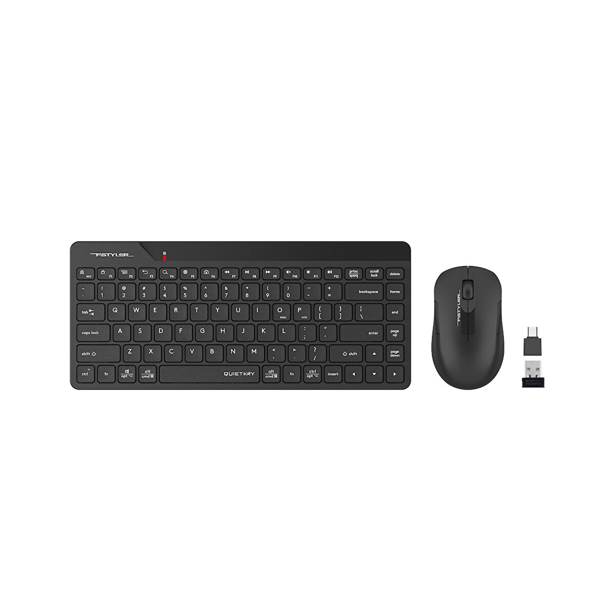 A4 Tech FG2200 Kablosuz Mini Q Klavye-mouse Siyah SESSİZ Air 2