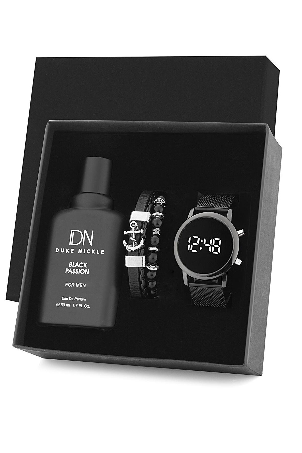 Duke Nickle Saat Takı ve Parfüm Seti