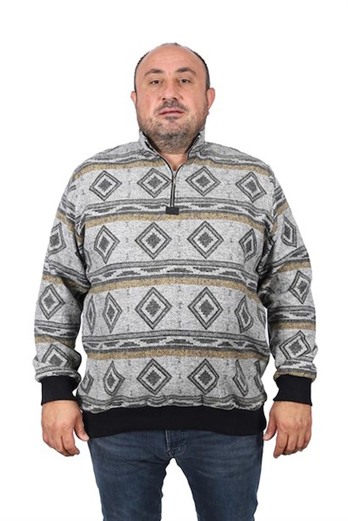 Starbattal Sweatshirt Oduncu Polo Yaka Fermuarlı 22220-2209