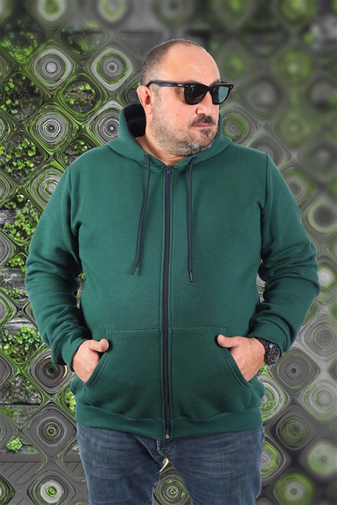 Starbattal Büyük Beden Unisex Kapüşonlu 3ip Sweat 11701 NEFTI