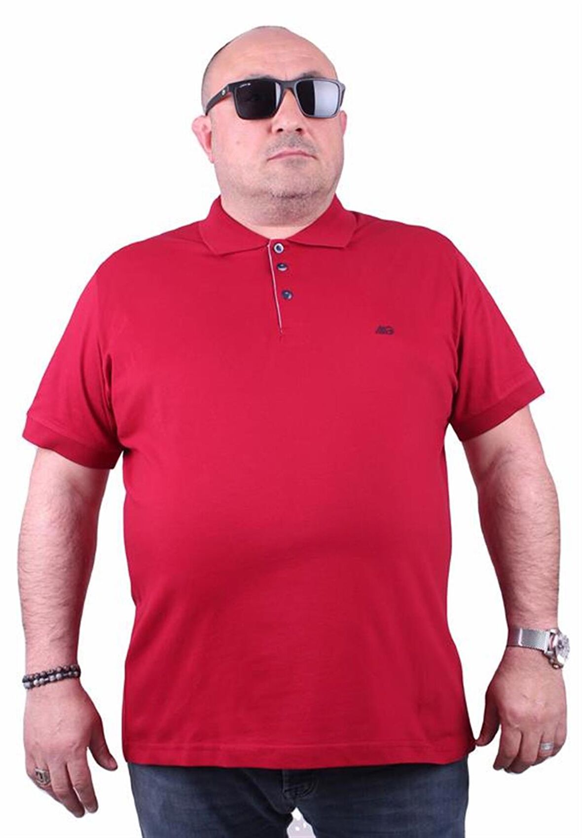 Starbattal Büyük Beden Likralı Klasik Polo Tişört 11500 BORDO