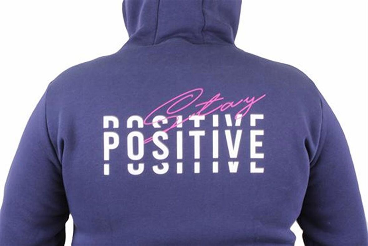 Starbattal Erkek Büyük Beden Kapuşonlu Sweat Positive 23211 INDIGO
