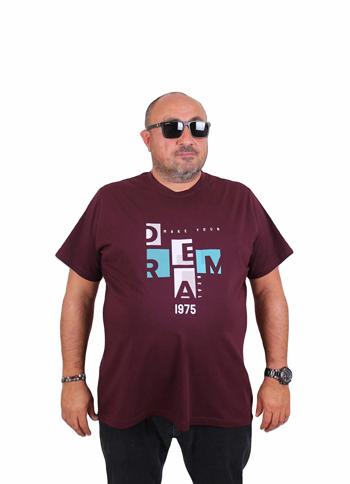 Starbattal Erkek Büyük Beden Sıfır Yaka Tişört Dream 25183 MURDUM