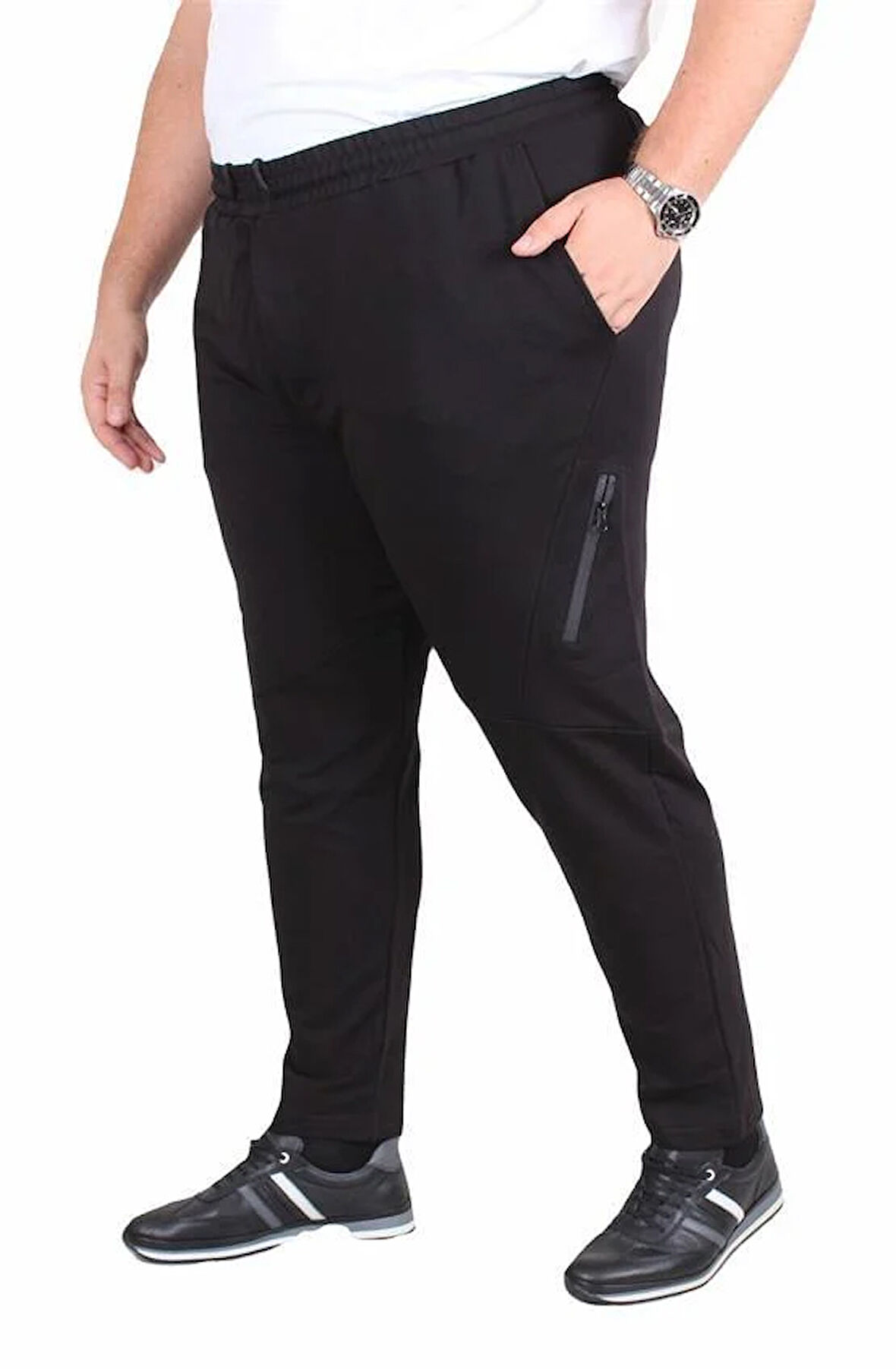 Starbattal Büyük Beden Classic Eşofman Altı Çapraz Fermuarlı 25500 SIYAH