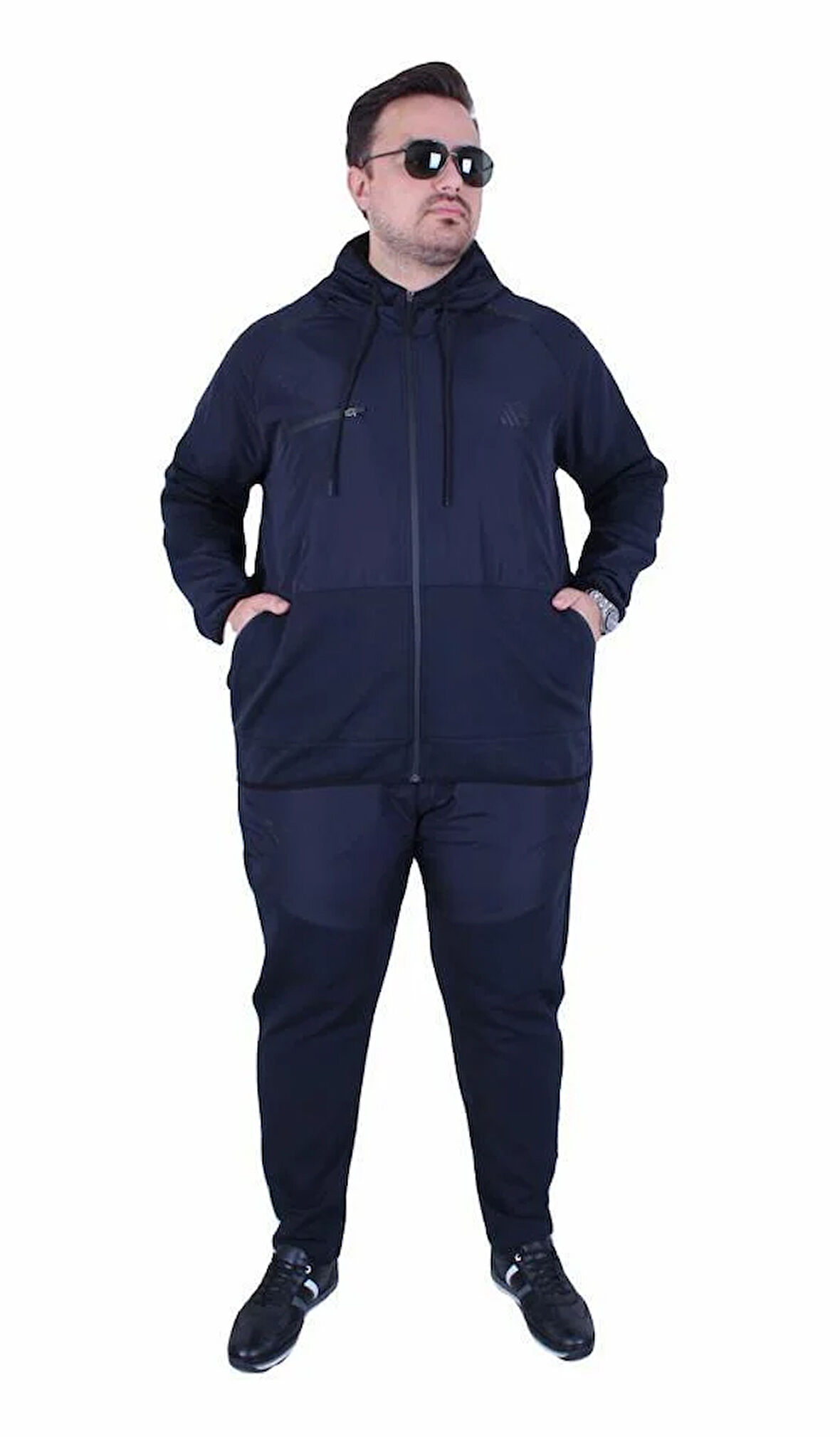 Starbattal Büyük Beden Double Face Sıvamalı Eşofman Takım M.G TK25608 LACIVERT