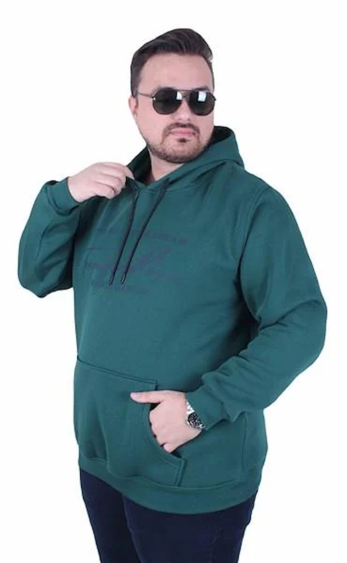 Starbattal Büyük Beden 3ip Kapüşonlu Sweat Let's Go 25720 NEFTI