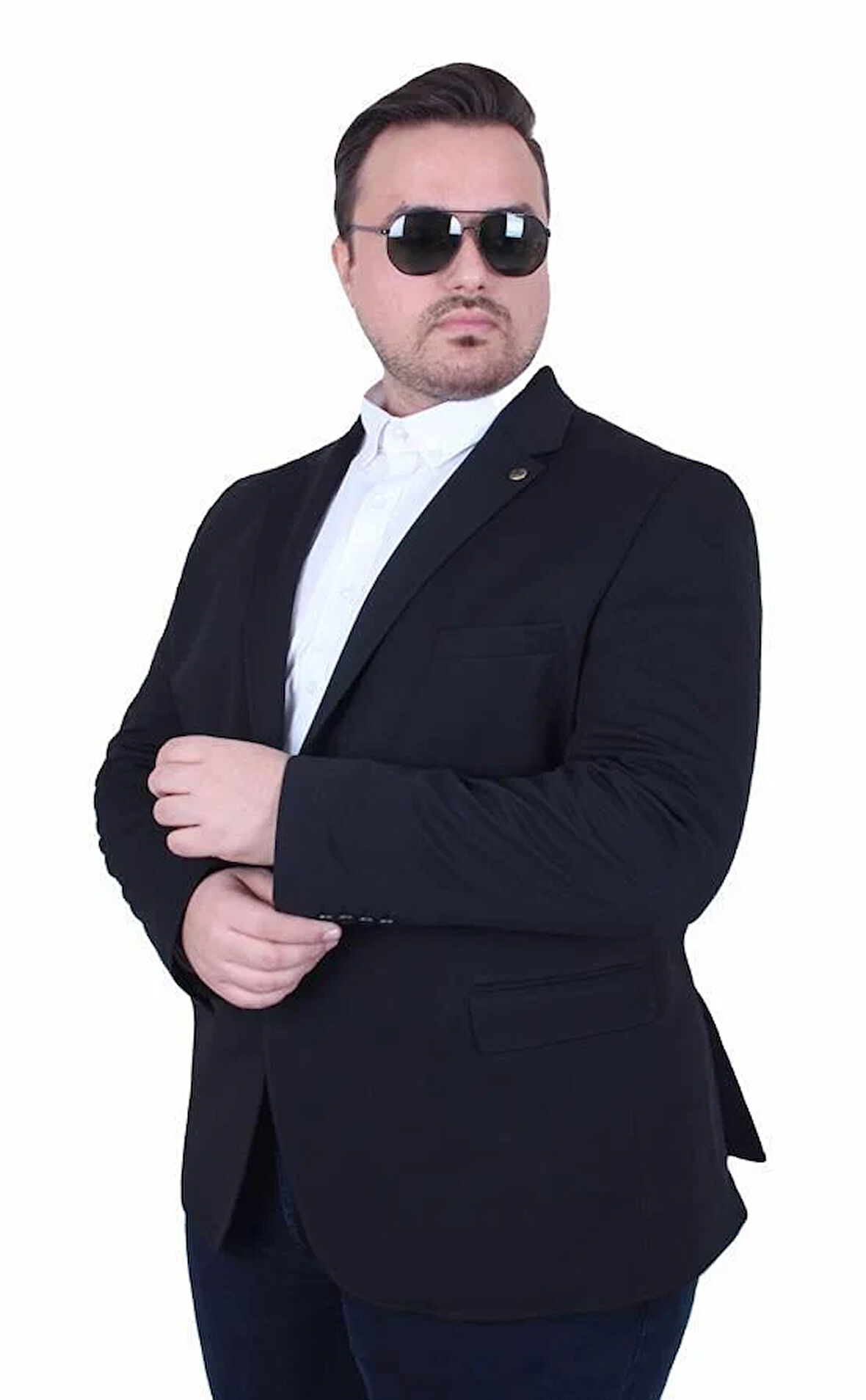 Starbattal Erkek Büyük Beden 4 Drop Blazer Zaha Ceket 500603 SIYAH